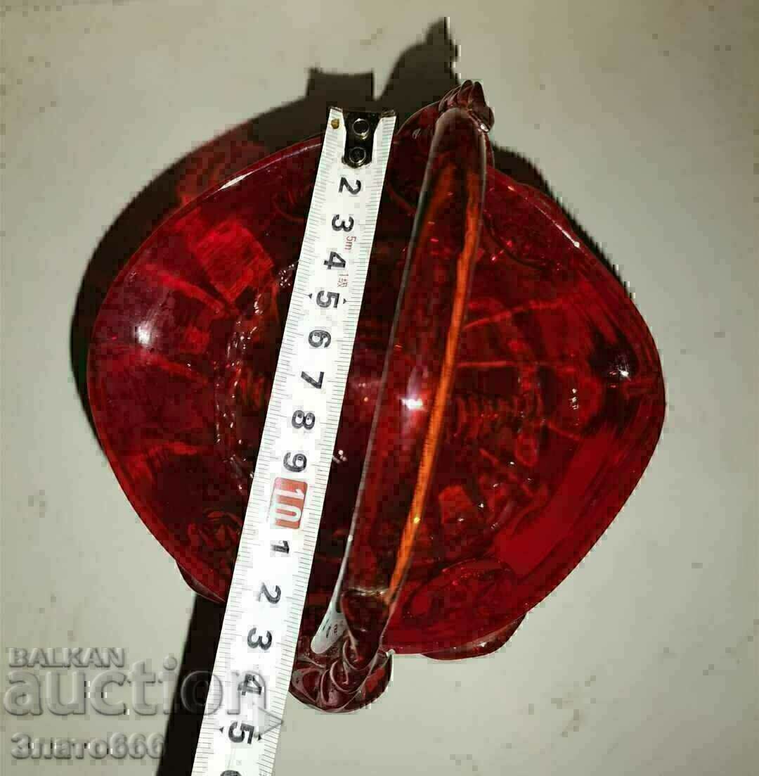 Glass basket, bowl, fruit bowl with price 15.00 BGN | € 7.67 Glass basket, bowl, fruit bowl with price 15.00 BGN | € 7.67