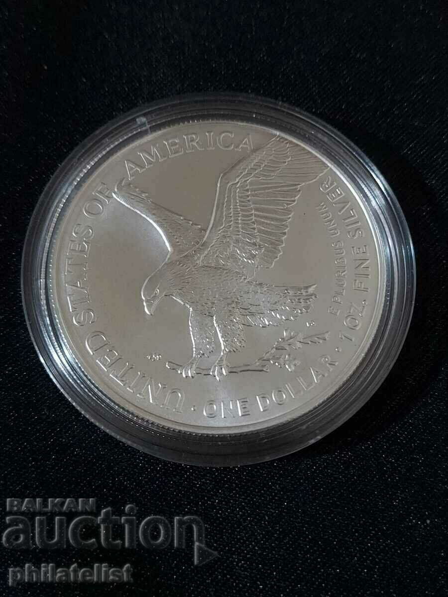 SUA 2024 - 1 dolar - Vultur american - Monedă de argint de 1 OZ