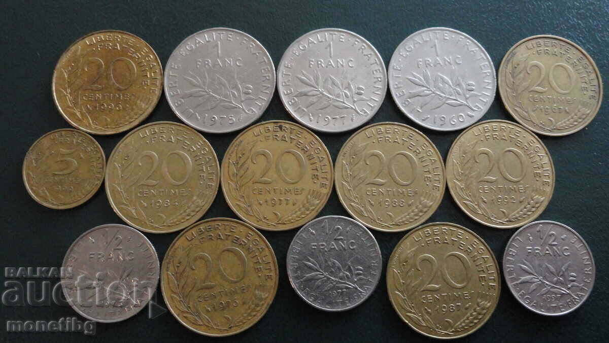 Delivery of France - Coins (15 pieces) Delivery of France - Coins (15 pieces)