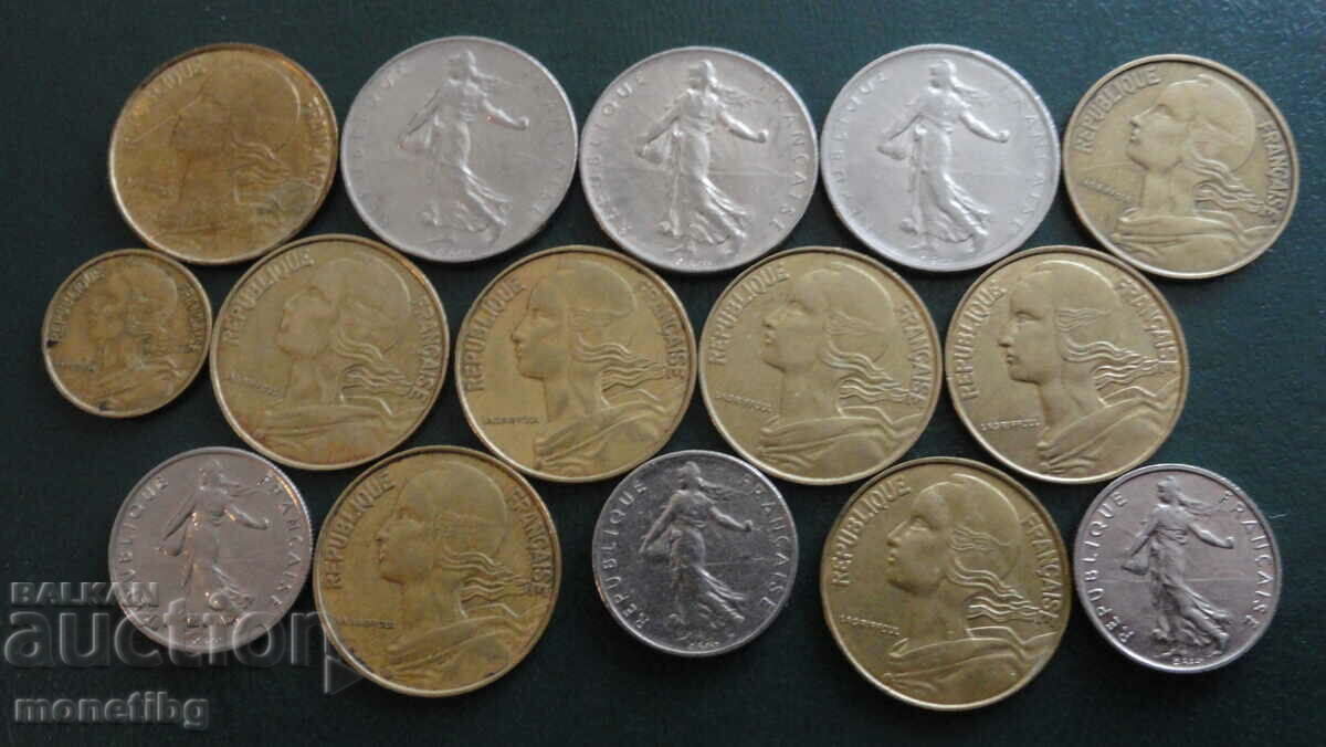 France - Coins (15 pieces) - 5 France - Coins (15 pieces) - 5