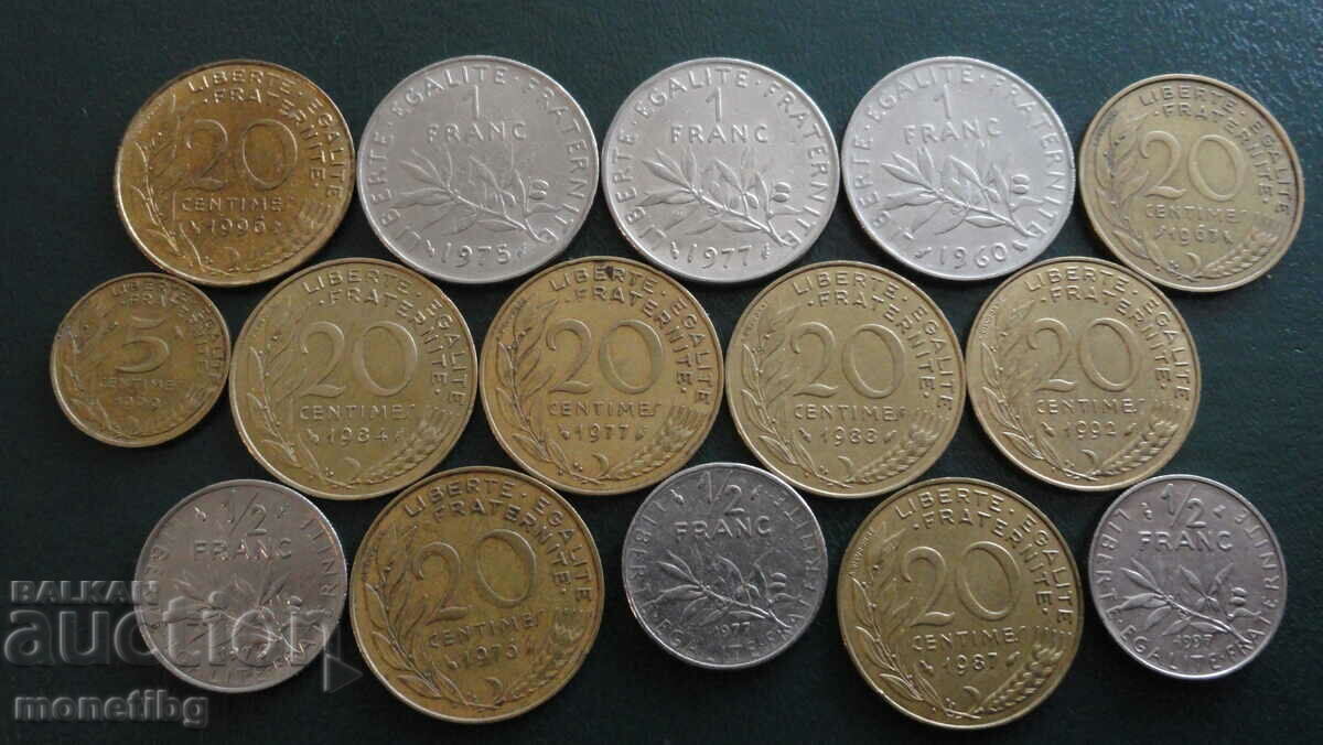 France - Coins (15 pieces) - 6 France - Coins (15 pieces) - 6
