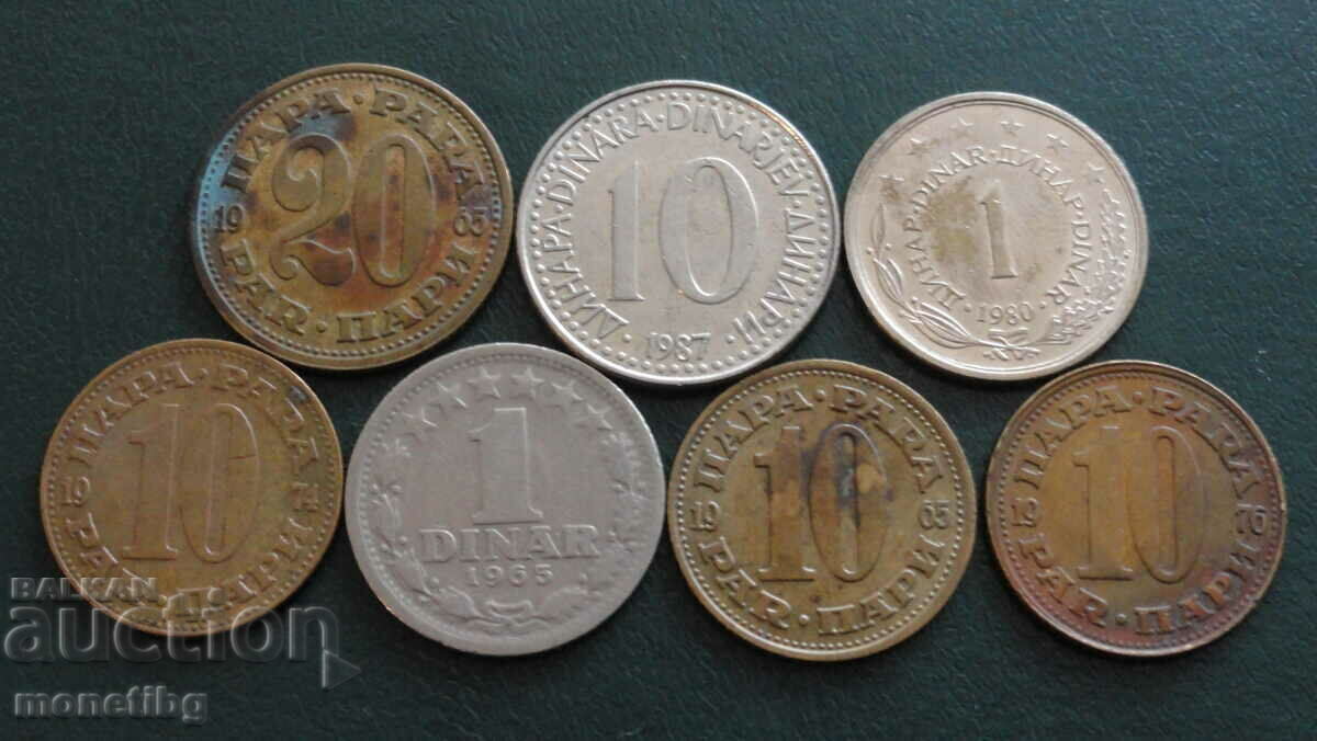 Auction Yugoslavia - Coins (7 pieces) Auction Yugoslavia - Coins (7 pieces)