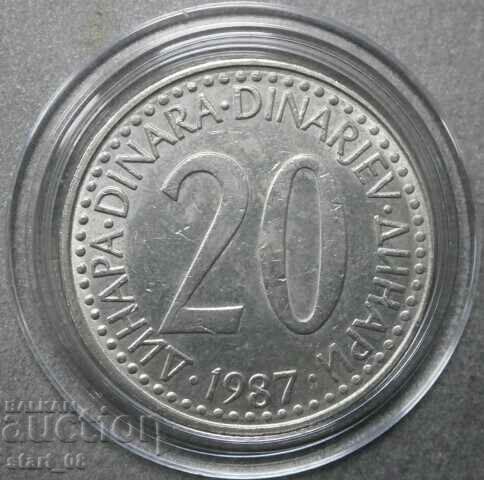 20 de dinari 1987
