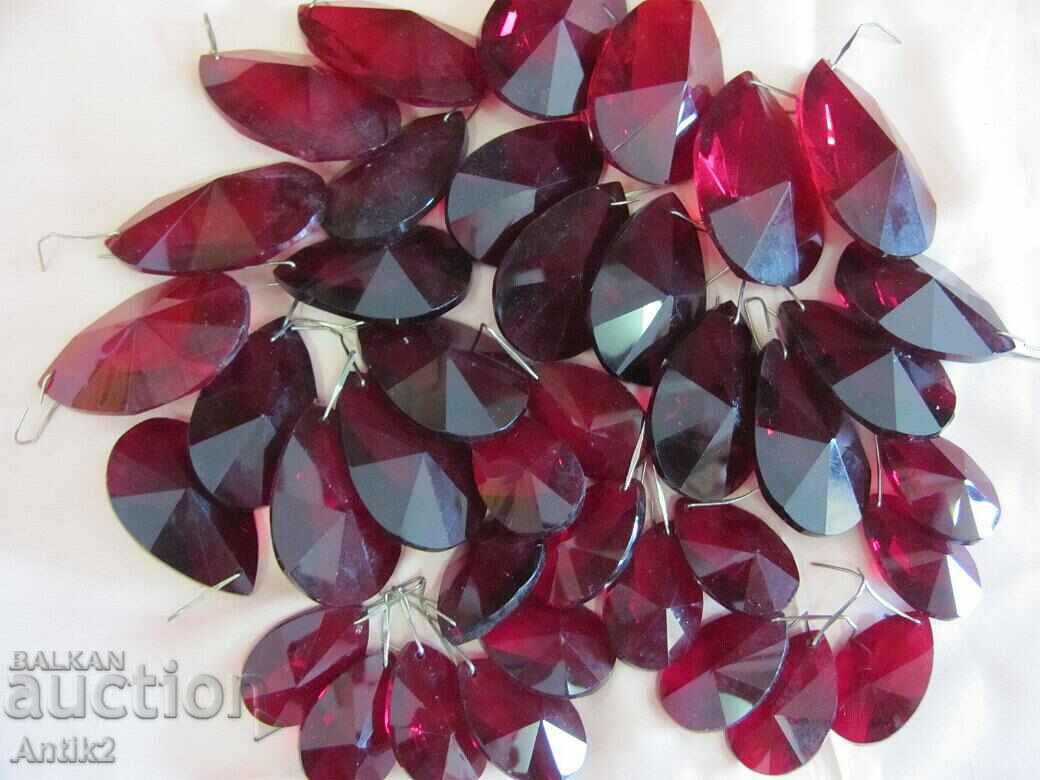 30 Ruby Crystal Chandelier Pendants - 5 30 Ruby Crystal Chandelier Pendants - 5
