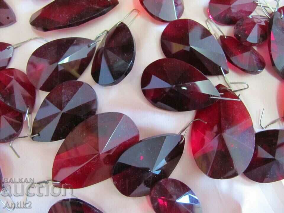 30 Ruby Crystal Chandelier Pendants - 6 30 Ruby Crystal Chandelier Pendants - 6