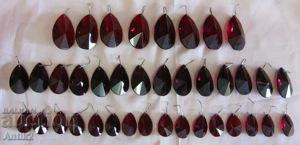 30 Ruby Crystal Chandelier Pendants - 7 30 Ruby Crystal Chandelier Pendants - 7
