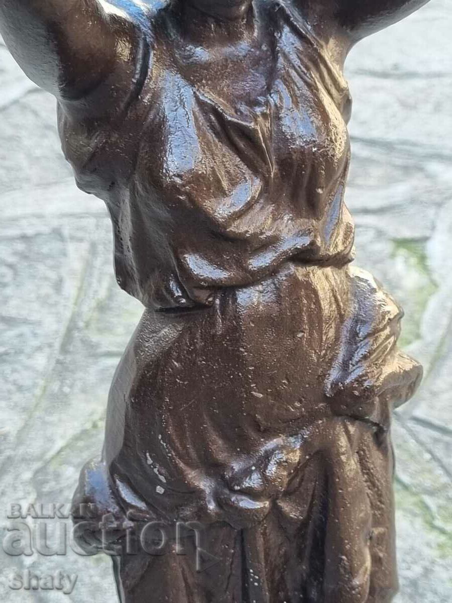 Old aluminum figure. Sculpture. Lamp with price 185.00 BGN | € 94.59