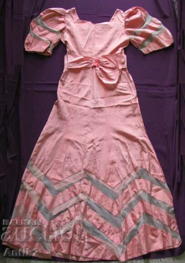 30's Original Women's Silk and Tulle Dress