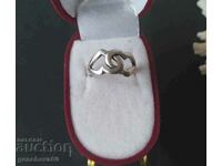 Silver engagement ring