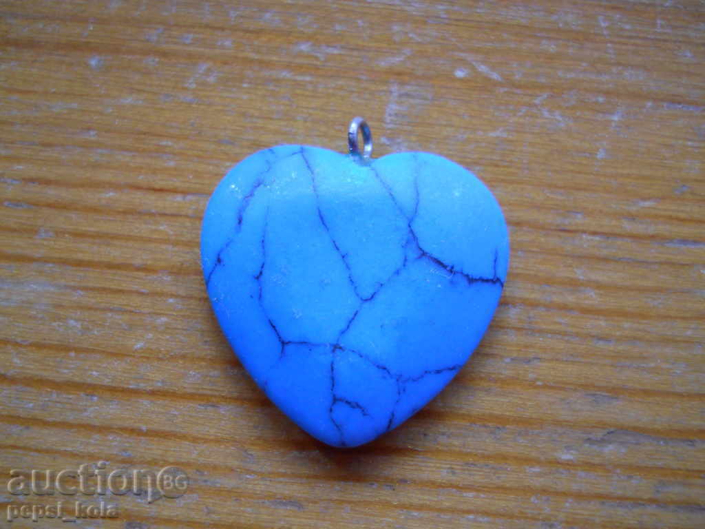 locket - heart - turquoise