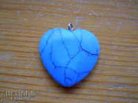 locket - heart - turquoise