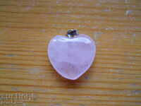 locket - heart - rose quartz