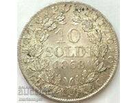 10 soldi 1868 Vatican Pius al IX-lea An. XXIII argint