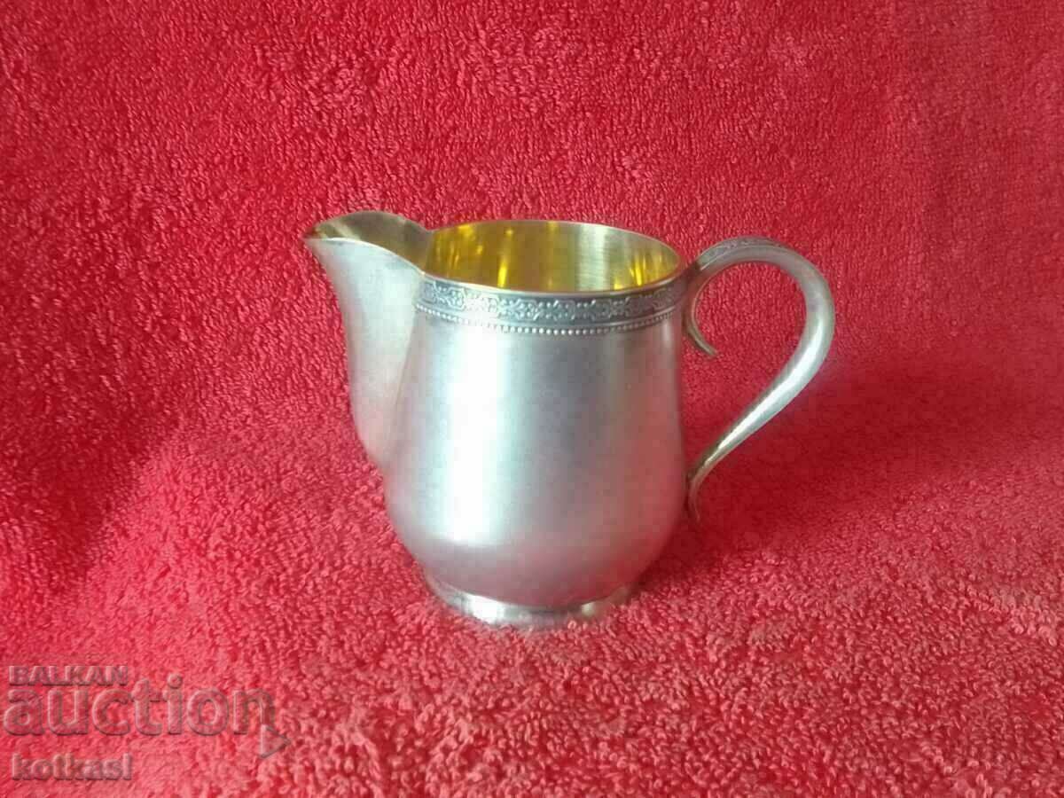 Auction  Old silver jug cup gilded sample 875 Russia USSR