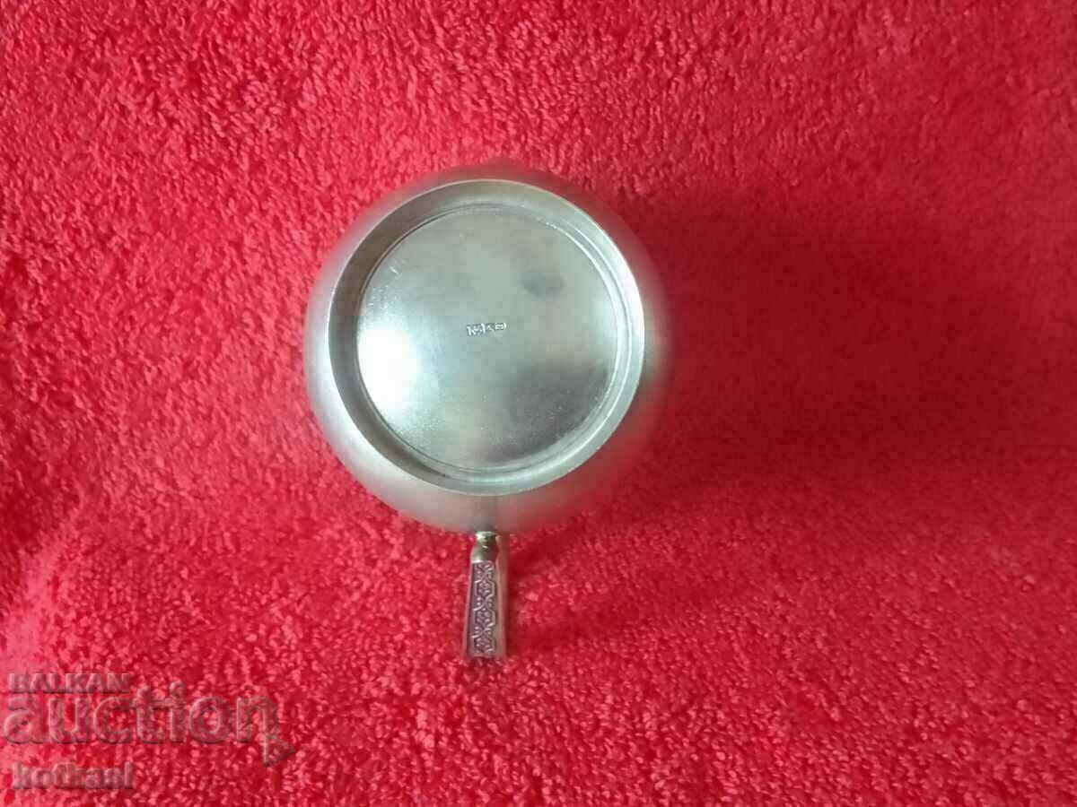 Old silver jug cup gilded sample 875 Russia USSR - 6