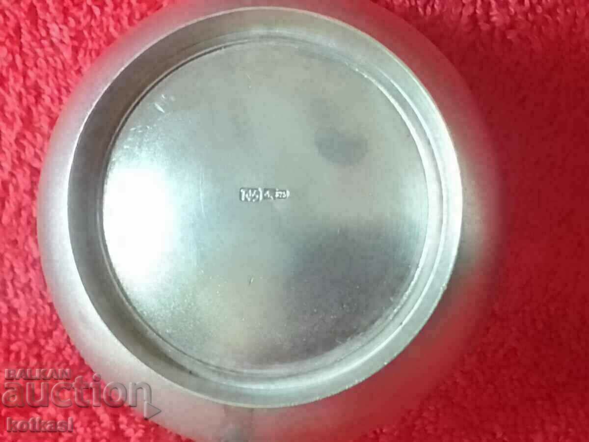 Old silver jug cup gilded sample 875 Russia USSR - 7