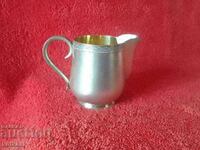 Old silver jug cup gilded sample 875 Russia USSR