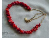 ZARA gold plated necklace with natural coral