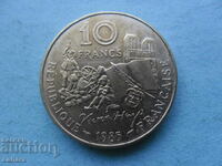 10 франка 1985 г. Франция Виктор Юго