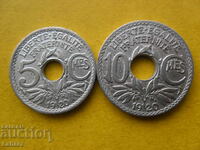 5, 10 centimes 1920. Franta