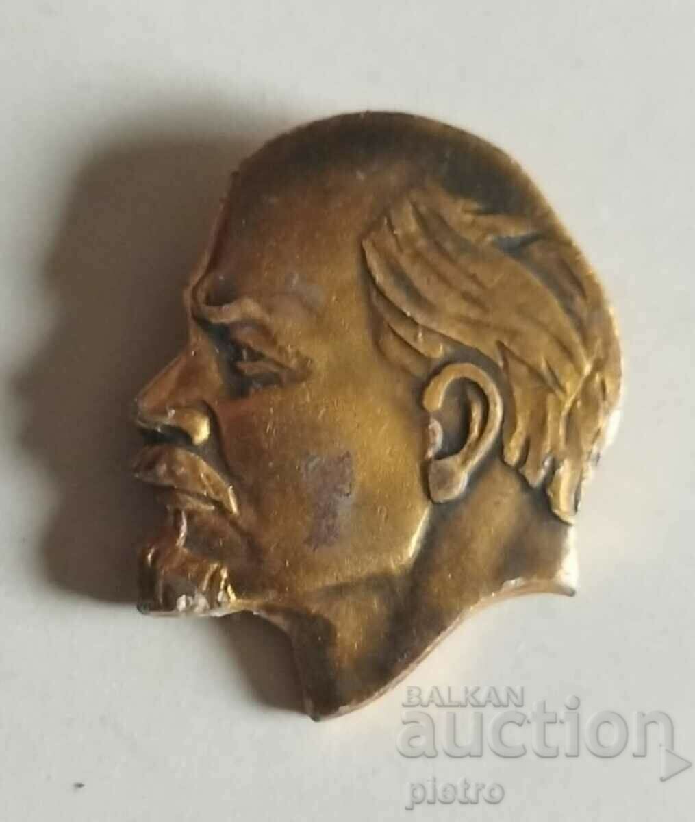 Insigna metalică Rusia „Basorelieful Lenin”
