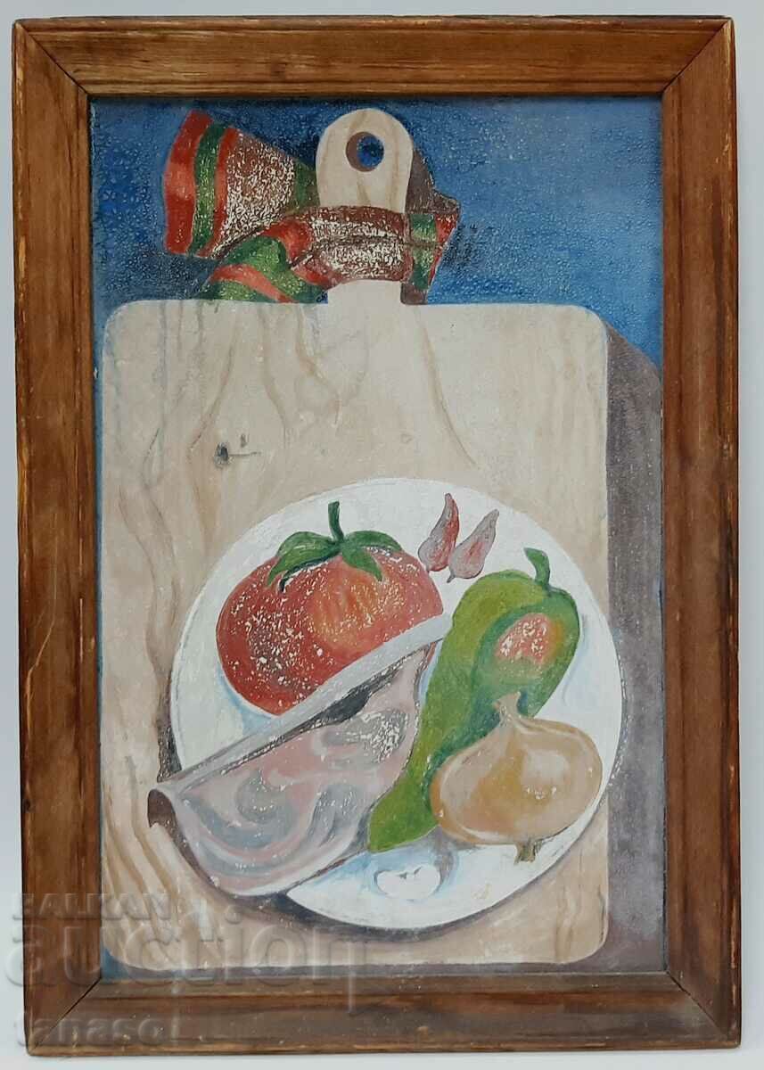 Pictură veche natură moartă (3,3)