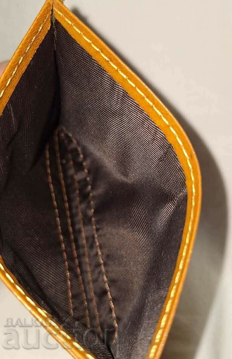 Suport pentru cărți de vizită din piele naturală--Firenze--Genuine - 5