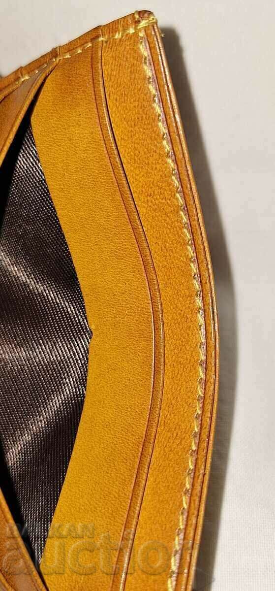 Suport pentru cărți de vizită din piele naturală--Firenze--Genuine - 6