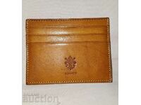 Genuine leather business card holder--Firenze--Genuine