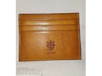 Genuine leather business card holder--Firenze--Genuine