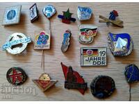 Badges lot collection 17 pieces GDR soc East Germany