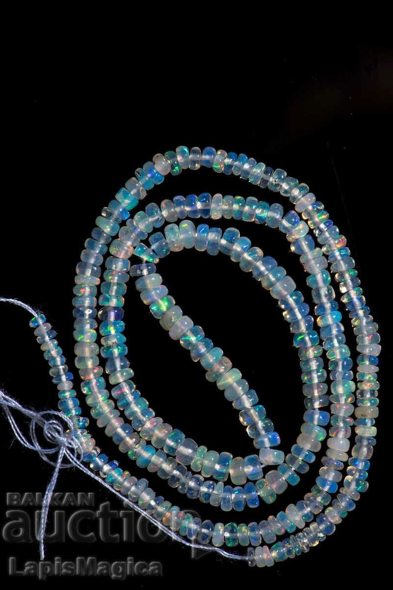 Ethiopian Opal String 28.3ct 40cm Pierced Beads #6