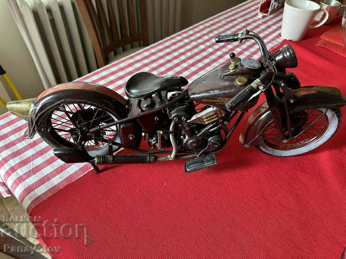 Auction  TOY MOTORCYCLE METAL UNIQUE 1920s CRAFTMANSHIP GREAT