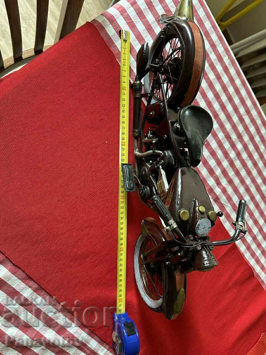 TOY MOTORCYCLE METAL UNIQUE 1920s CRAFTMANSHIP GREAT - 6