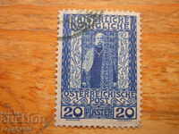 марка - Австрия "Крал Франц Йосиф" - 1908 г