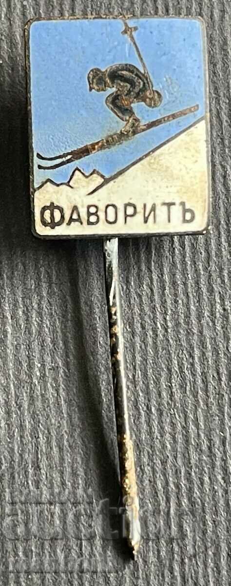 5609 Царство България знак Ски клуб Фаворитъ емайл 30-те г.