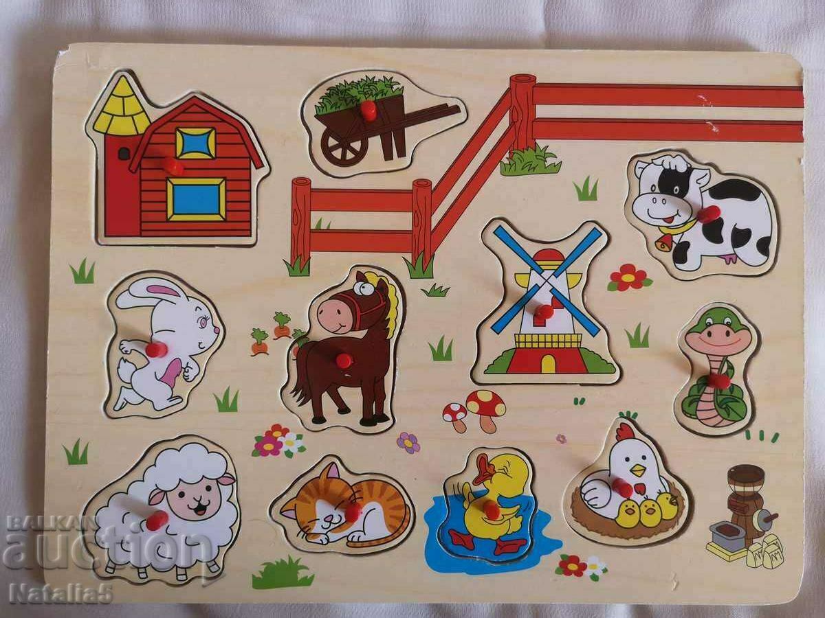 wooden children's puzzle