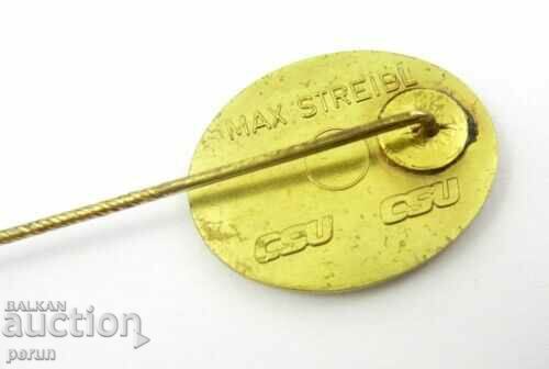 Auction Minister Max Streibl, President of Bavaria-Party Badge Auction Minister Max Streibl, President of Bavaria-Party Badge