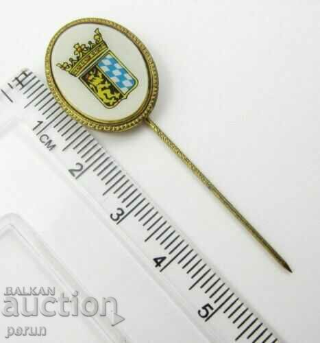 Delivery of Minister Max Streibl, President of Bavaria-Party Badge Delivery of Minister Max Streibl, President of Bavaria-Party Badge