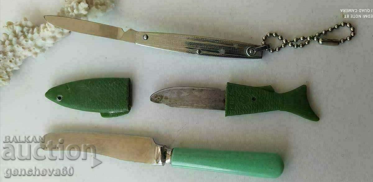 Lot of old Russian pocket knives and coral - 5