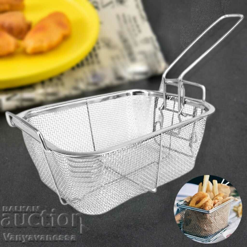 Multifunctional frying basket made of stainless steel,