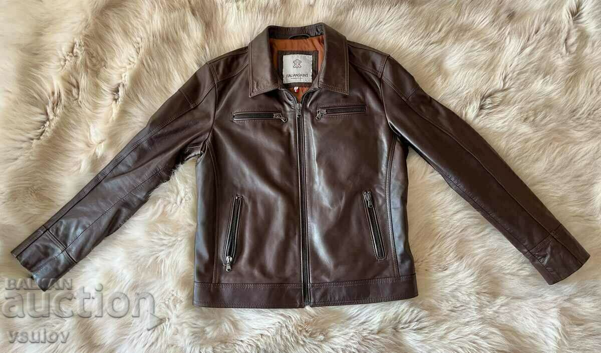 Italian leather jacket, lambskin, NEW