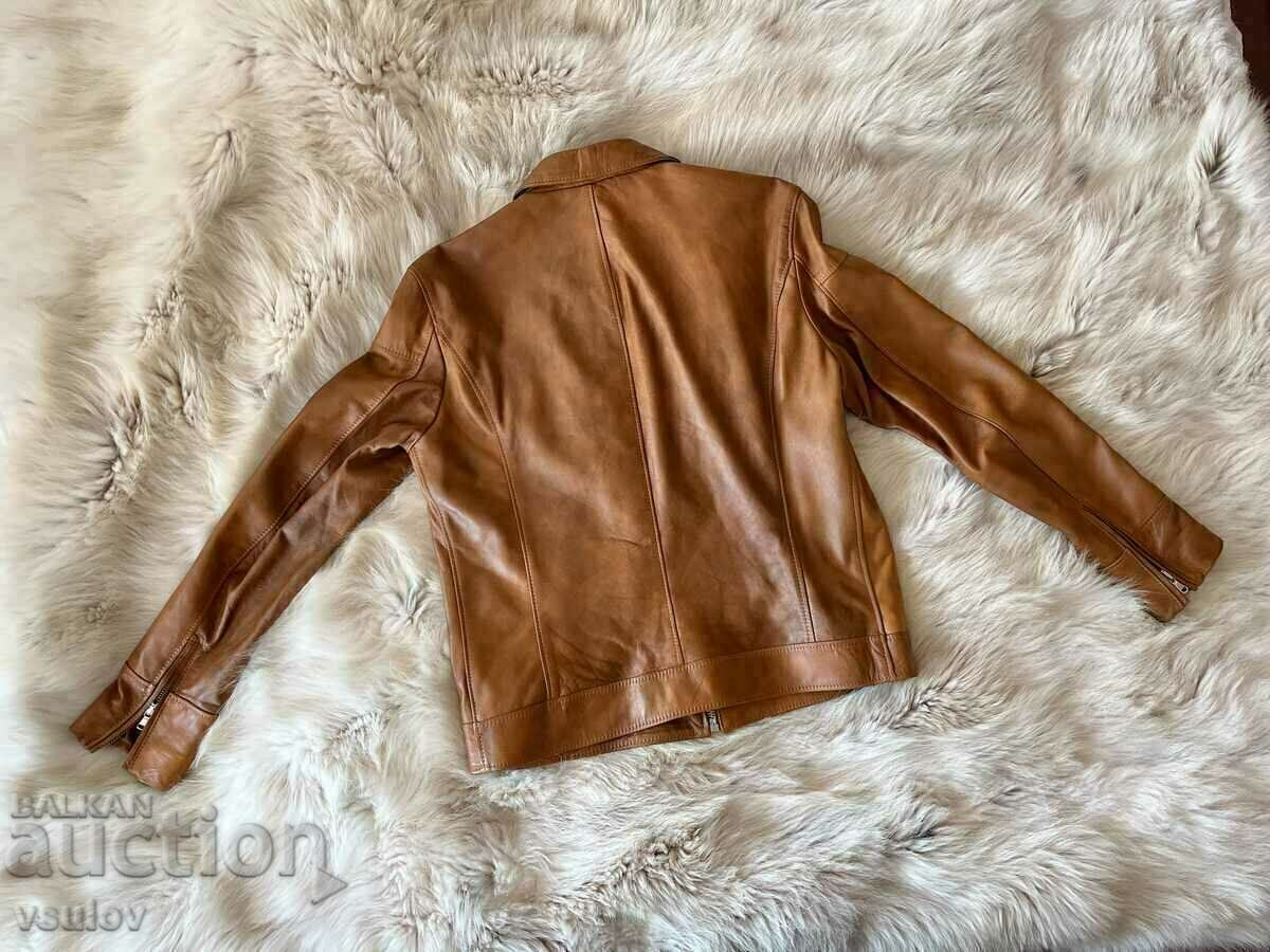 Italian leather jacket, lambskin, NEW with price 242.98 BGN | € 124.23 Italian leather jacket, lambskin, NEW with price 242.98 BGN | € 124.23