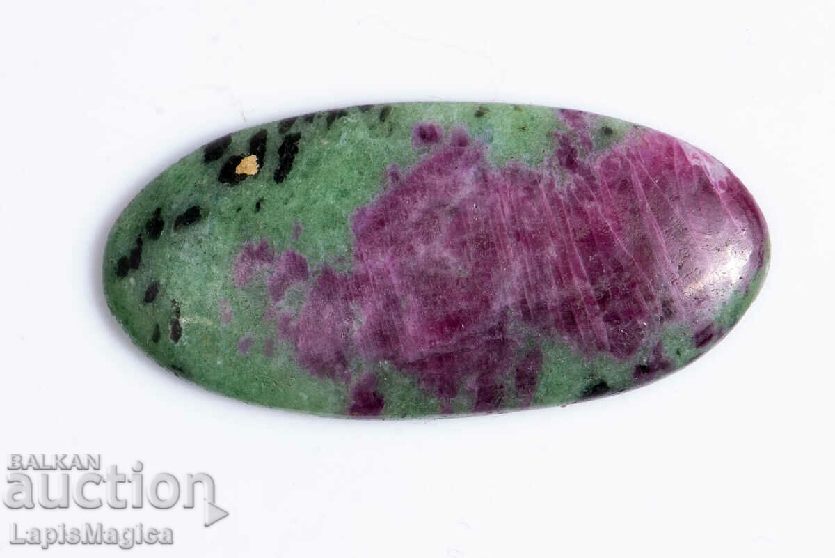 Ruby in zoisite 62.8ct oval cabochon