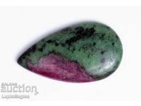 Ruby in zoisite 52ct drop cabochon