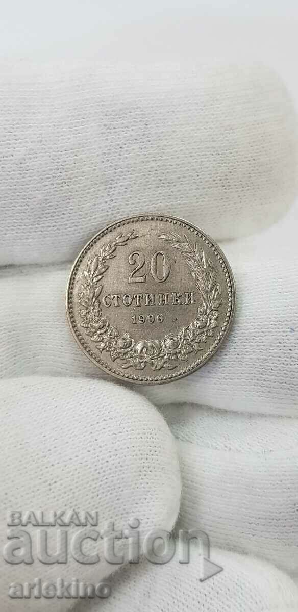 Collector coin 20 cents 1906