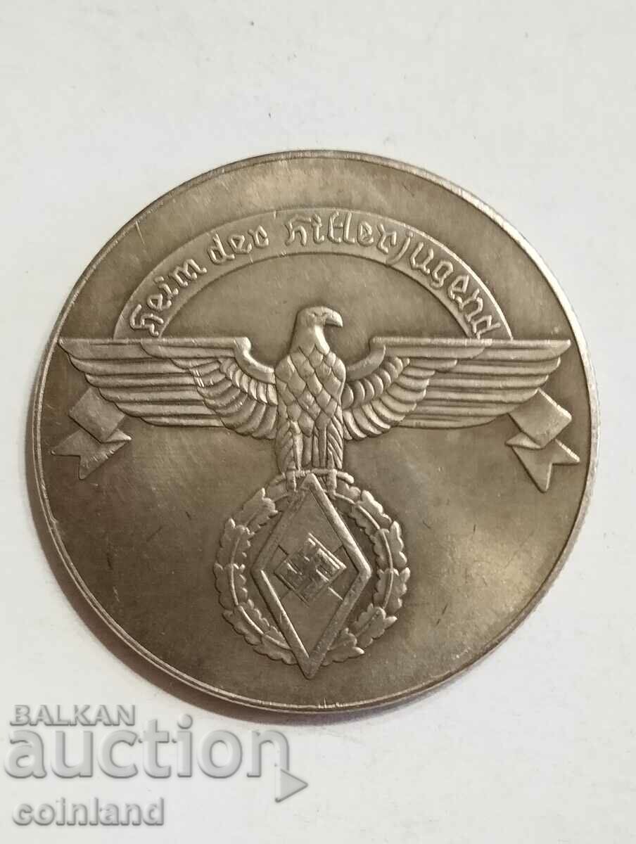 Placa cu medalie a monedei naziste germane - REPRODUCERE REPLICA