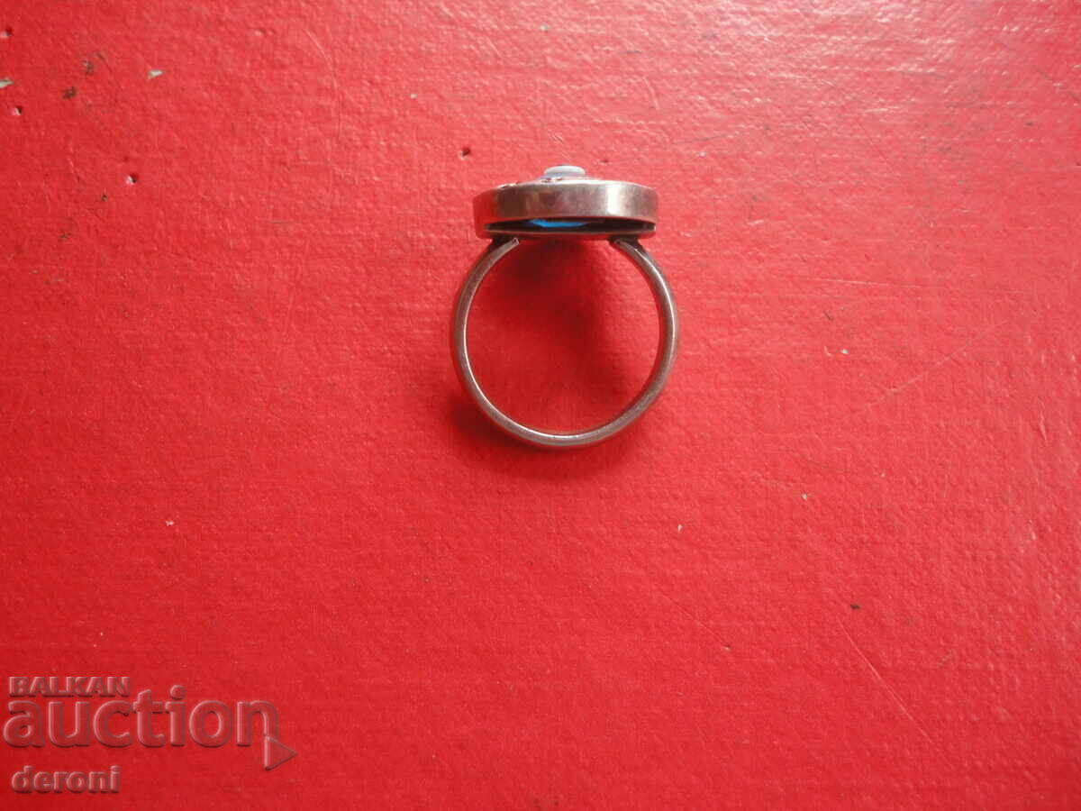 A great silver ring with 3 stones - 5 A great silver ring with 3 stones - 5