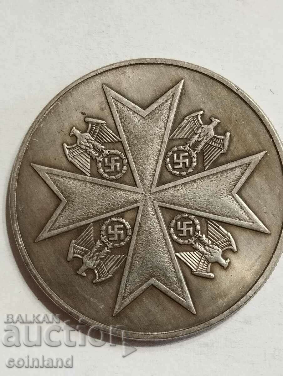 German Nazi Coin Medal Plaque - REPLICA REPRODUCTION