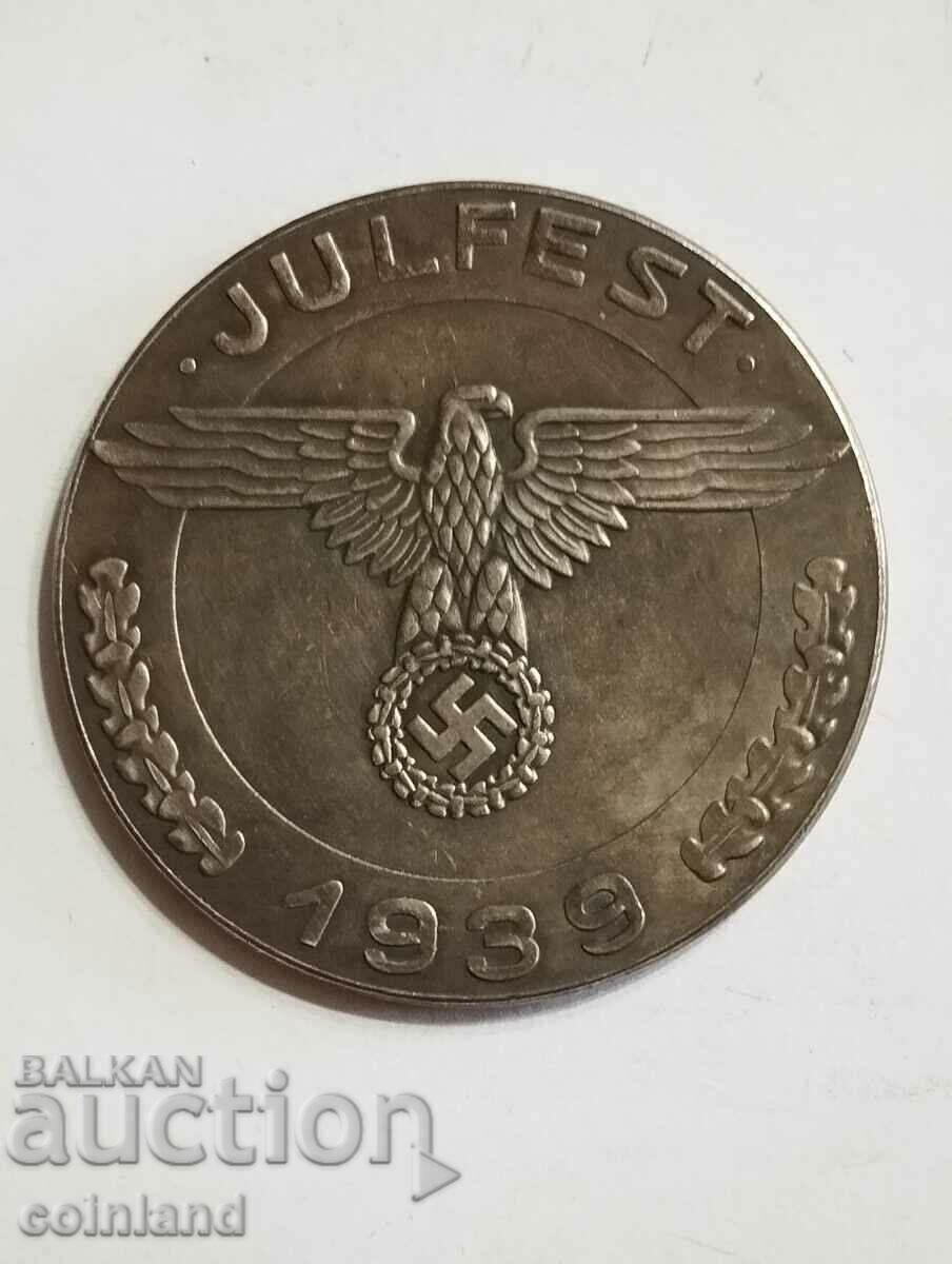 German Nazi Coin Medal Plaque - REPLICA REPRODUCTION